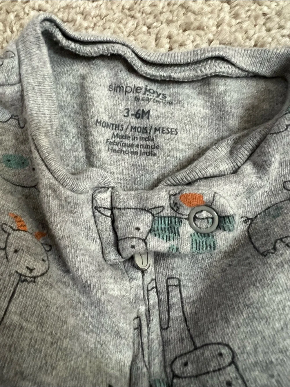 Carter’s & Rabbit + Bear 3-6mo Baby Onesies